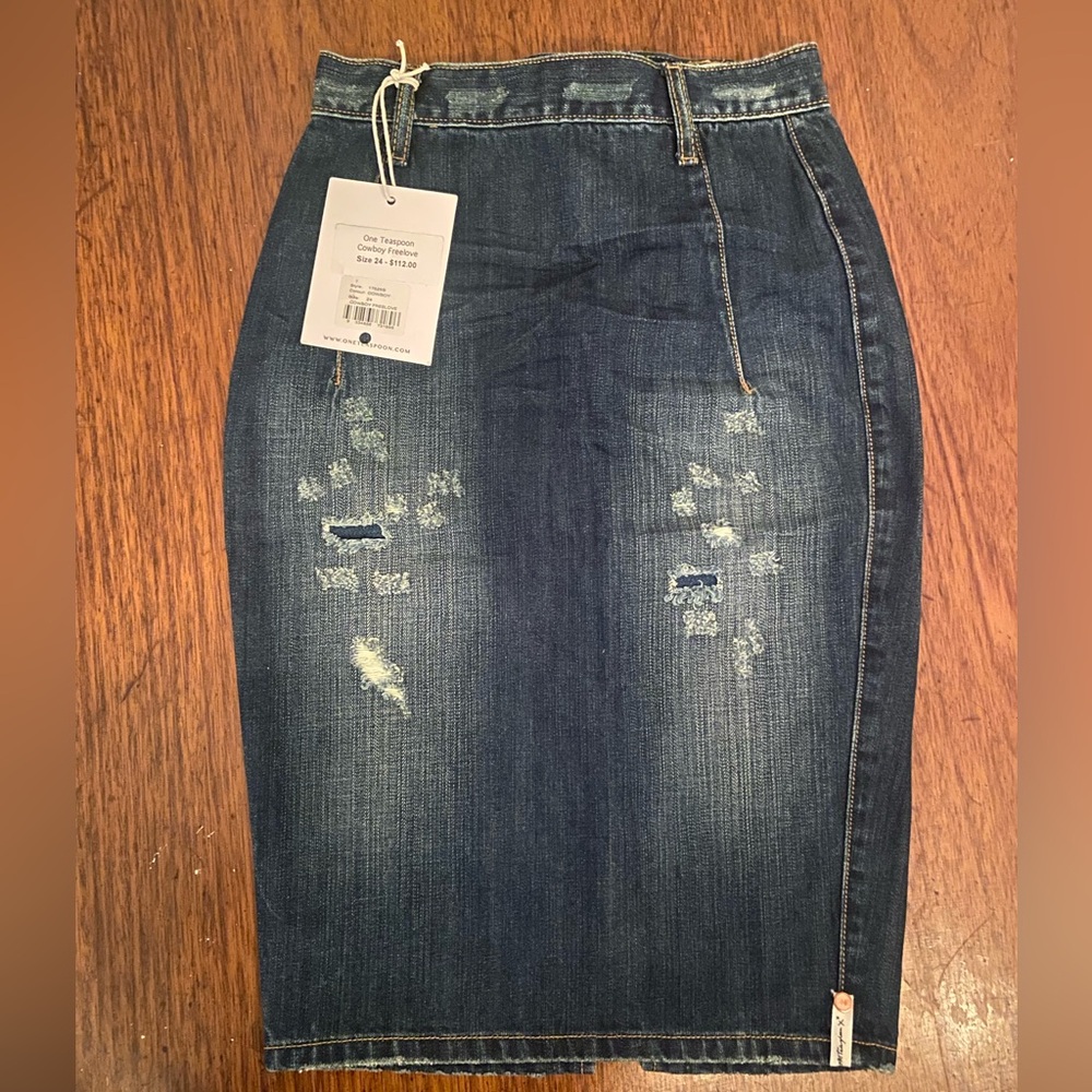 One Teaspoon Jean skirt, 24, NWT